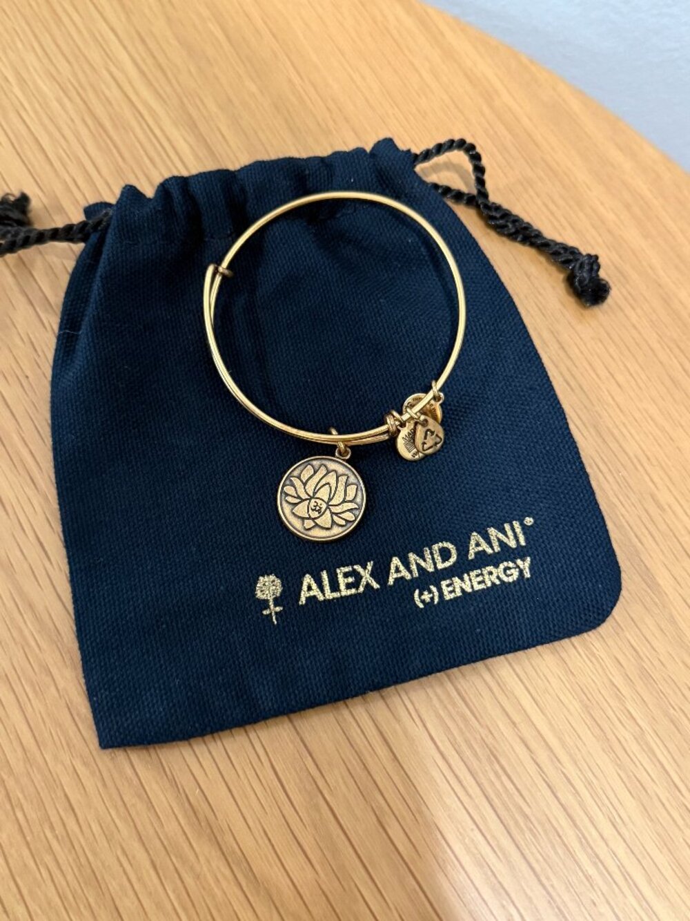 Alex and Ani Lotus Bracelet with Bag